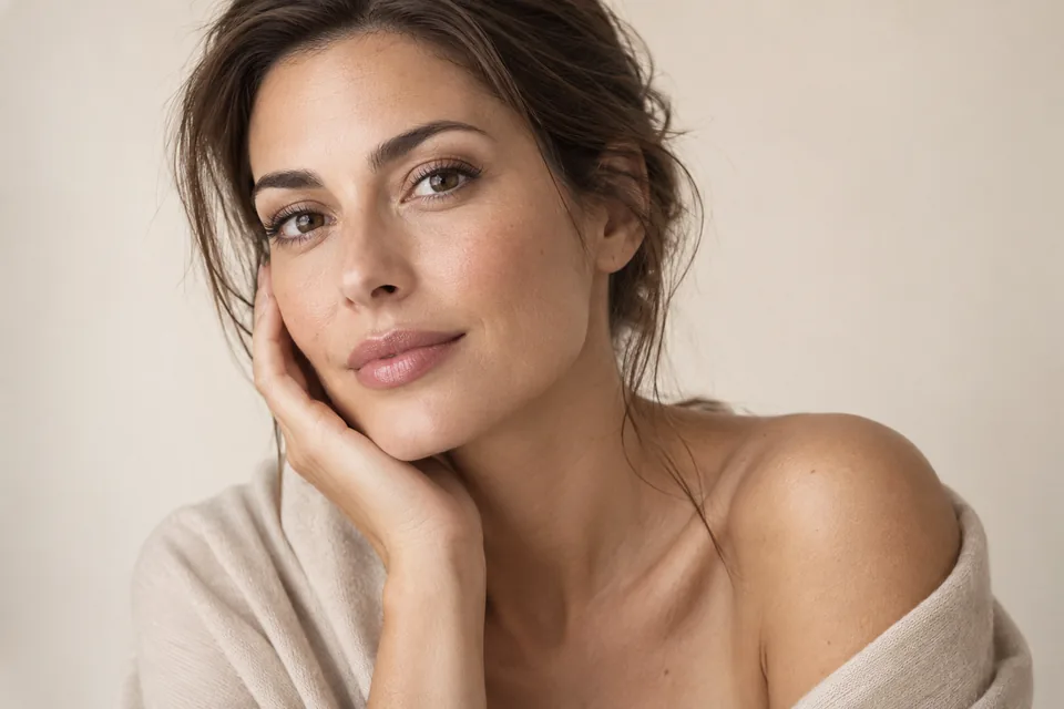 Portrait beauté aux tons naturels
